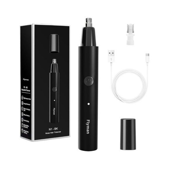 ✨BNWT - Flyman Rechargeable Ear and Nose Hair Trimmer USB Rechargeable✨ - Picture 1 of 11